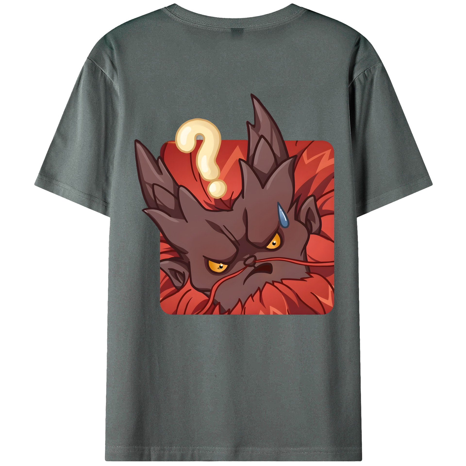 （画像用） Ne Zha 2 ナタ 魔童の大暴れ 綿100％ メンズ半袖Tシャツ（バックプリント） 通気性